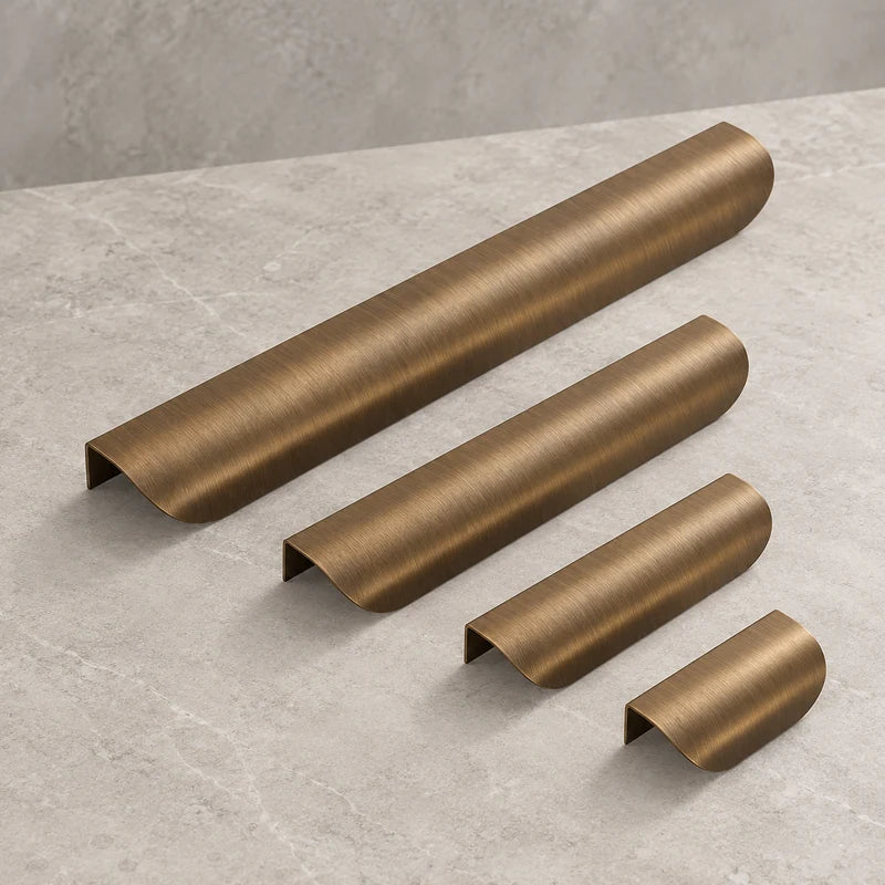 Poignée de meuble bronze brossé pour cuisine et salle de bain - vue 1