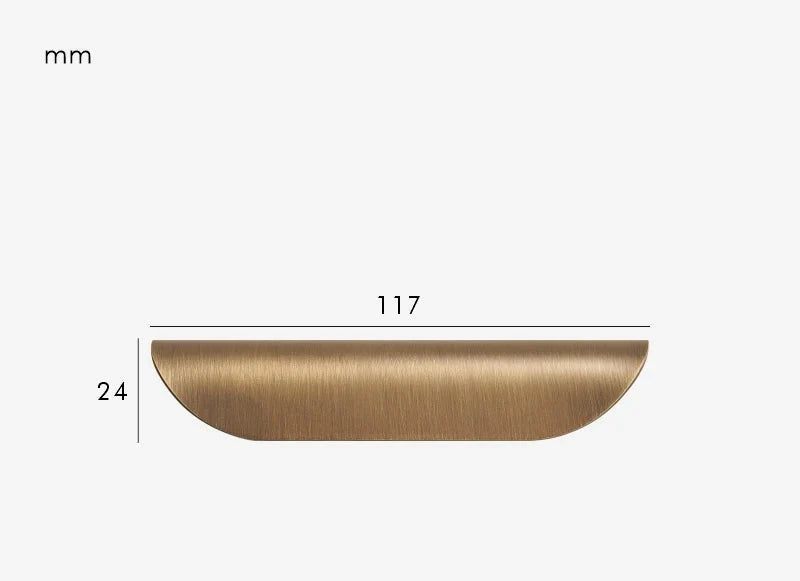 Poignée de meuble bronze brossé pour cuisine et salle de bain - 117 mm