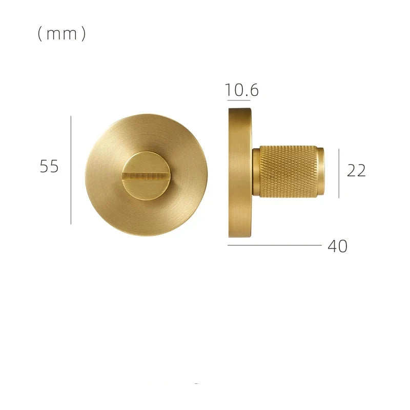 Rosace WC en laiton 55 mm pour porte intérieure - Laiton